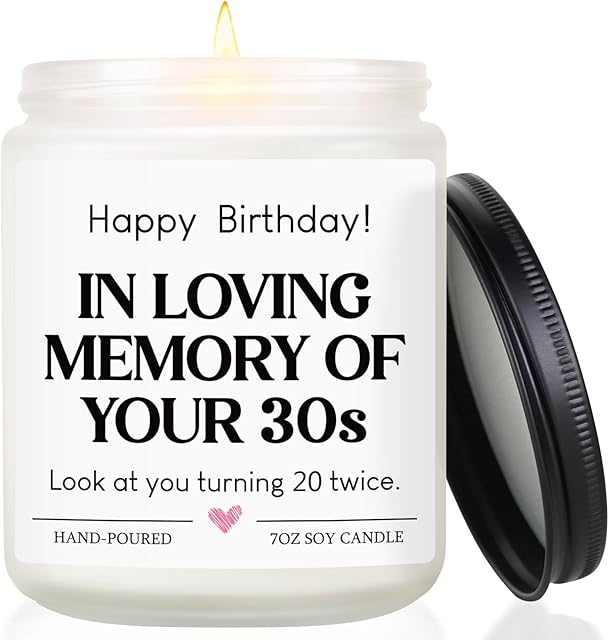 40th Birthday Gifts Women, 40th Birthday Decorations for Women/Men Unique, Forty Fabulous Bday Candle, Happy 1985 40 Year Old Birthdays Gifts Idea for Friend Sister Wife Husband Mom Daughter