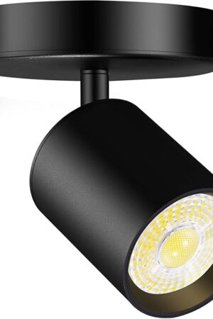 VANoopee Flush Mount Ceiling Spotlight 10W 3000K Black