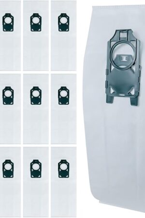 12 Pack Replacement HEPA RLH-6 Vacuum Bags for Riccar SupraLite R10S R10D R10O R10SAND Simplicity Freedom R10S R10D S10P S10SAND Upright Vacuums Cleaner Filter,Part RLH6 SLH6