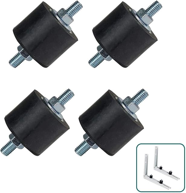Daisypower Air Conditioner Rubber Vibration Mounting Bracket,M8 Anti-Vibration Isolator Pads for Outdoor Ductless Mini Split Units AC Condensers