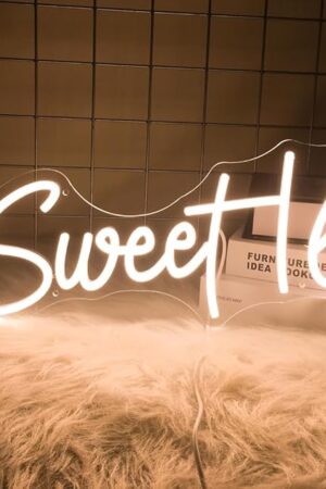 16.8 Inch Sweet 16 Neon Sign, USB Powered with Dimmer Switch 16th Birthday Party Sign, Sweet Sixteen Party Supplies, Happy 16th Birthday Decorations for Girls (Warm white)