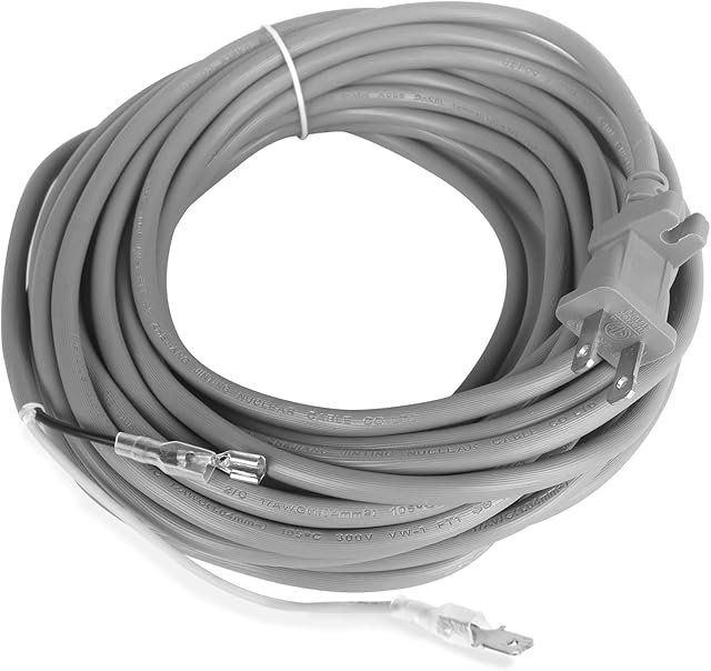 36ft Vacuum Cleaner Replacement Cord for Dyson DC33 DC41 DC65 Upright Vacuum Cleaner DC-65 Mains Cable DC 65 Animal DC65 Multi Floor 920912-01 920165-03 AC Power Cord Polarized Plug