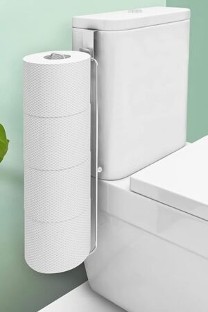 Conworld Toilet Paper Storage for 4 Roll Tissue, Over The Tank Toilet Paper Holder, Stainless Steel Rustproof Toilet Paper Holder Wall Mount, for Rv, Bathroom Storage and Organization, Silver, 1 Pack