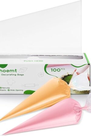 100pcs Disposable Piping Bags, 16/18/21 Inch - Anti Burst Icing Bags for Cakes & Cookies Decoration