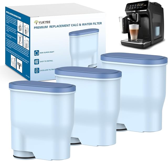 3 Pack CA6903 Coffee Filter Compatible with Philips AquaClean, Aqua Clean Dedicated Anti-Lime Calc and Water Filter for Super-Automatic Espresso Machine