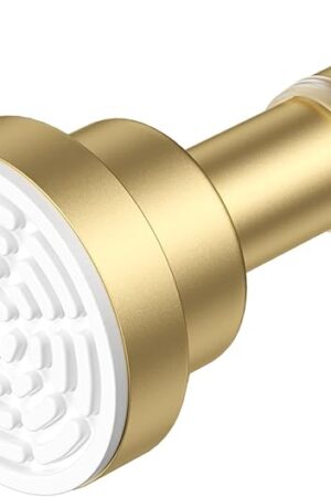 AIZESI Gold Tension Curtain Rod 30-63Inch 1PCS,Spring Tension Rod No Drilling Non-Slip Adjustable Tension Curtain Rod,Spring Loaded Rod Extendable Tension Rod For Windows Doorway Bedroom