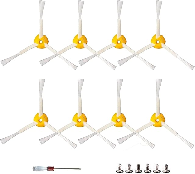 8 Packs Side Brush Replacement for IRobot Roomba 600 700 800 900 Series 960 980 985 860 870 877 880 890 891 895 805 761 770 780 790 614 650 665 671 675 690 Models
