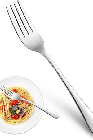 Dinner Forks,Set of 16 Top Food Grade Stainless Steel Silverware Forks,Table Forks,Flatware Forks,8 Inches,Mirror Finish & Dishwasher Safe,Use for Home,Kitchen or Restaurant