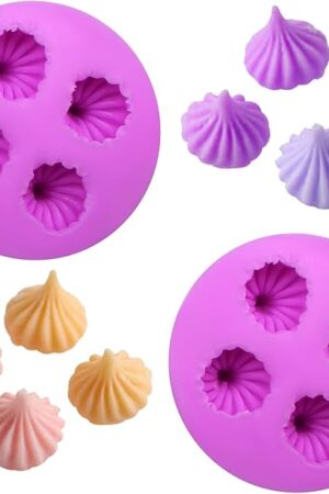 Cream Silicone Fondant Molds, 2 Packs Mini Bacon Chocolate Molds for Candy Cake Decortaion, Cupcake Toppers, Creative Desserts, Clay