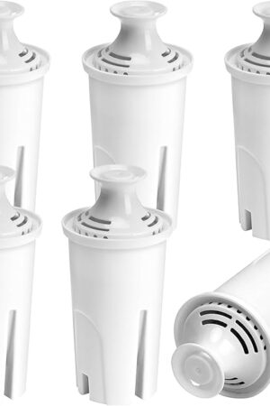 6-Pack Replacement Filter for Brita Pitcher and Dispensers,Water Filters Compatible for Britta OB03, Classic 35557, Mavea 107007, Everyday, Marina, Grand, Lake and More - APPLIANCEMATES