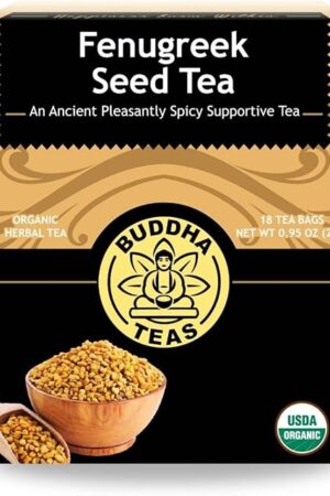 Buddha Teas - Fenugreek Seed Tea - Herbal Tea - Supports Digestion & Overall Wellness - Natural Ingredients - Caffeine Free - OU Kosher - 18 Tea Bags (Pack of 1)