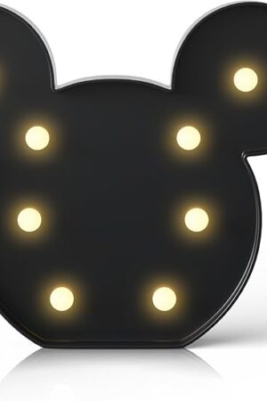 Black Mouse Decor Night Light