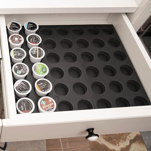 Coffee Pod holder DIY Size Organizer 60 Compatible Tray Drawer Holds with coffee pod