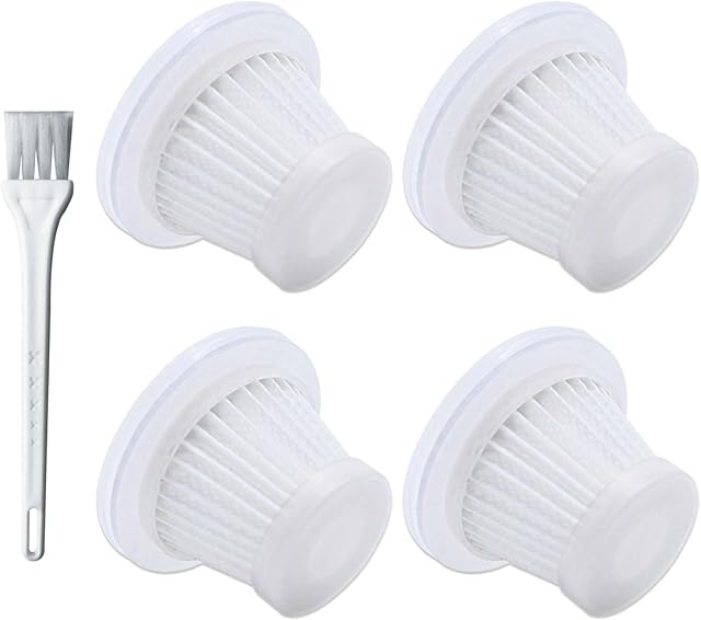 4 Pack Car Vacuum Filter Replacement Compatible with KMM Handheld Car Vacuum Cleaner, Model LT-117C, Washable Filter for Car, Home, Office, Pet(Only for KMM LT-117C Vacuum Cleaner)