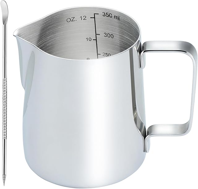 CAMKYDE Milk Frothing Pitcher Espresso Steaming Pitcher Decorating Pen