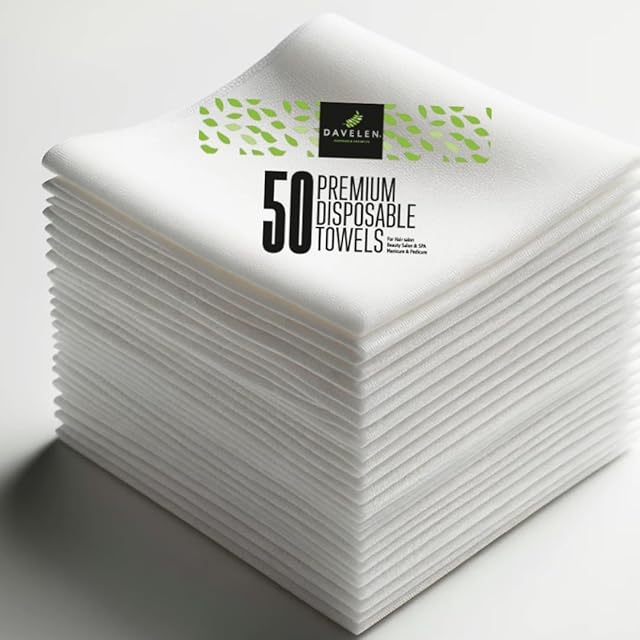 DAVELEN Disposable Luxury Towels, 50-Count, 31.5" x 15