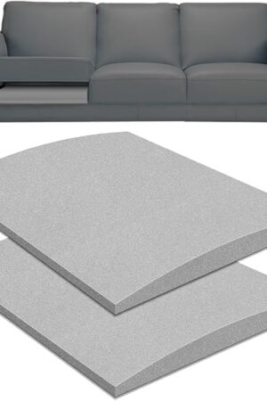 22" x 22" Couch Cushion Support for Sagging Seat, 2 PCS Large Size Insert Sofa Cushion Support Board for Better Lift, 45D High-Density Foam Couch Replacement for Furniture Seat Sagging Repair, Grey