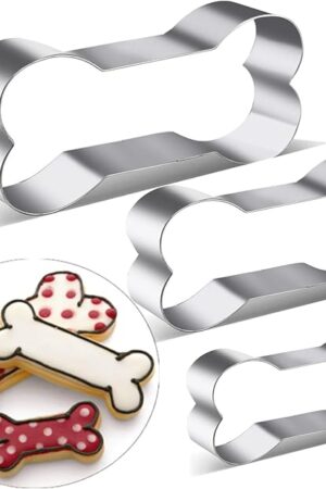 Dog Treats Cookie Cutters,Dog Bone Shape Cookie Cutters set Stainless Steel Biscuit Mold for Dog Cat Homemade Treats