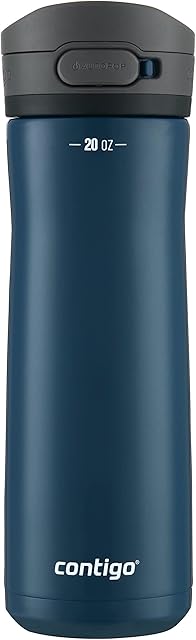 Contigo Jackson Chill 2.0, Vacuum-Insulated Stainless Steel Water Bottle with Secure Lid, Leak-Proof Travel Friendly, 20oz Capacity, Blueberry Color, Keeps Drinks Cold for 12 Hours