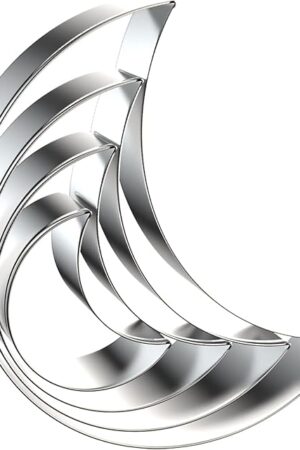 Crescent Moon Cookie Cutter Set - 5 inch, 4 inch, 3 inch, 2 inch - 4 Piece New Moon Cookie Cutters Shapes Molds - Stainless Steel