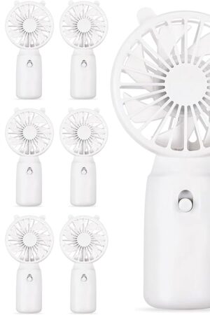 10 Pcs Battery Portable Handheld Fan Bulk Wedding Fan Personal Hand Held Fan Small Hand Fan Mini Portable Fan for Wedding Bachelorette Party Favor (Cute)