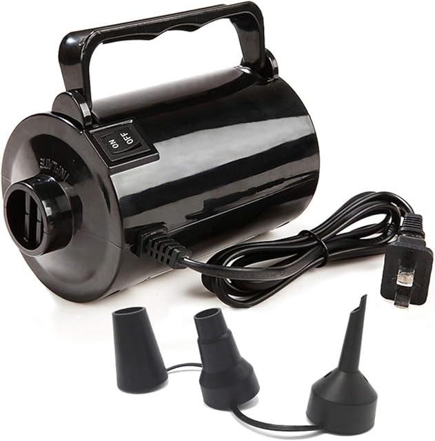 Electric Air Pump for Inflatable Pool Toys - High Power Quick-Fill Air Mattress Inflator Deflator Pump for Pool Float Raft Airbed with 3 Nozzles, 320W, 110V AC, 1.6PSI, Air Flow 26CFM