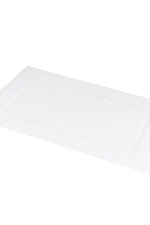 Amazon Basics Non-Slip Cotton Bath Mat, 100% Cotton Absorbent, Machine Washable, 31" L x 20" W, Bright White