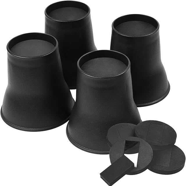 BTSD-home Bed Risers 6 Inch Heavy Duty, Round Furniture Risers for Table Desk College Dorm Sofa Couches TV Stands (4 Pack)
