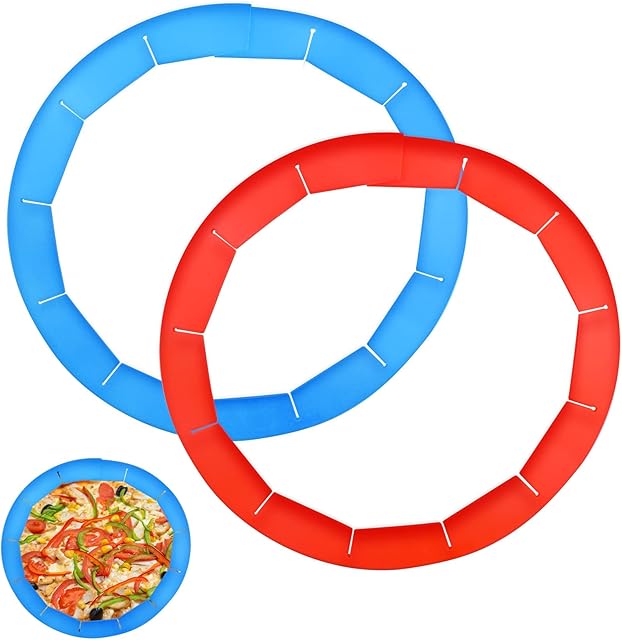 2 Pack Adjustable Pie Crust Shield Silicone Bake Reusable Pie Crust Protector Covers for Edges of Pies, Kitchen Tool for Baking, Fit 8-11.4 Inch