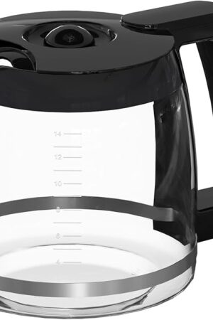 14-Cups Coffee Carafe Replacement Pot Compatible with Cuisinart Coffee Machine DCC-2200RC, DCC-2200, DCC-3200, DCC-3200P1, DCC-3200FR, DCC-3200CPAMZ, DCC-2600, DCC-2800,DCC-1800FR, CBC-7400 CBC-7000PC