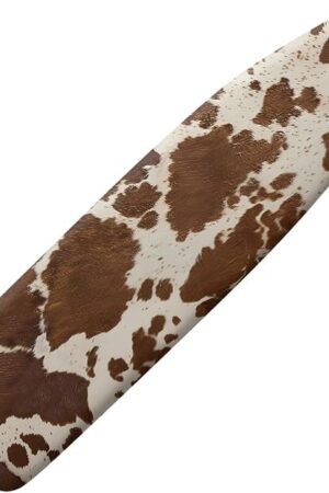 Cow Extra Wide Ironing Board Cover with Cozy Nose Pocket Stain Resistant Ironing Board Cover Standard Size Ventilate Iron Board Protector