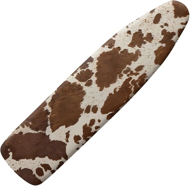 Cow Extra Wide Ironing Board Cover with Cozy Nose Pocket Stain Resistant Ironing Board Cover Standard Size Ventilate Iron Board Protector