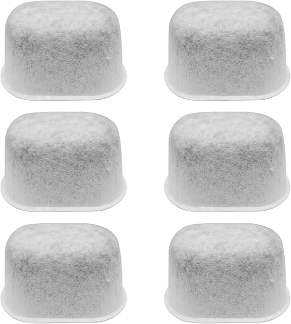 6 Pack Charcoal Water Filters for Breville Espresso Machine,Disposable Coffee Filters for Breville BWF100 Replacement