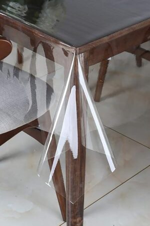 Walrus Clear Vinyl Tablecloth Protector Waterproof/Oil-Proof Plastic Rectangle Transparent Sheet Table Cover 54X84 Inch