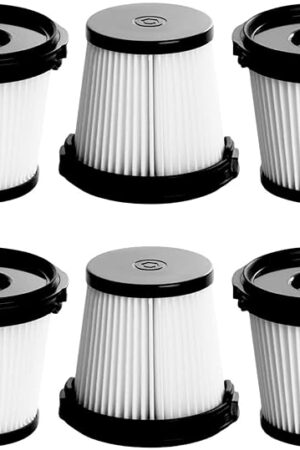 6 Pack IW3511 BU3521 Filter Replacements for Shark Detect Pro IW3511 IW1111 IW1120 Lightweight Cordless Stick Vacuum, for Shark BU3523 Cleaner with Auto-Empty System, Part XPRFIW1000