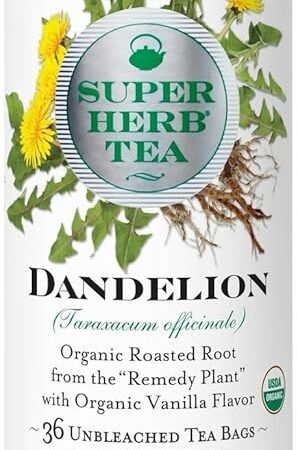 The Republic of Tea — Organic Dandelion SuperHerb Tea Tin, 36 Herbal Tea Bags, Naturally Caffeine-Free