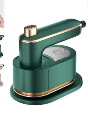Ailsion Steamer, Ailsion Steam Iron, 2 in 1 Mini Travels for Travel and Home, 360° Rotatable (Green)