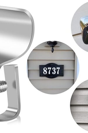 304 Stainless Steel Vinyl Siding Clips Hanger Hooks Outdoor Camera Mount, 20-Pack Home Siding Hooks