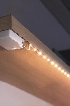 Battery Powered LED Strip Lights, 3 Pack 40 Inch Battery Operated LED Strip Lights for Shelves and Under Cabinet Indoor Use, Cordless LED Light Strips Warm White 2700K