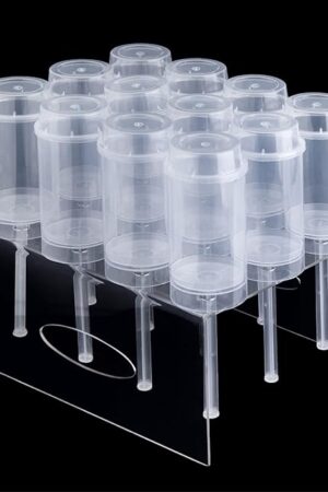 ZLKSKER Pack of 12 Cake Push Up Pop Containers with Tray, Cake Pop Molds Stand, for Homemade Treats Dessert Snacks