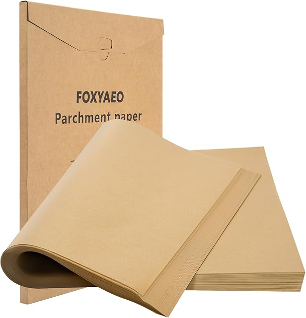 200 PCS Unbleached Parchment Paper 12x16 Inch – Precut Baking Sheets for Air Fryer, Oven, and Grill – Nonstick, Oil-Resistant, High-Temperature Baking Paper for Cooking, Roasting, and Food Prep