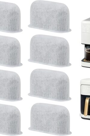 8Pcs Replacement Coffee Filters Compatible with Drew Barrymore Coffee Maker, Coffee Filters for Beautiful Coffee Maker Charcoal Water Filters