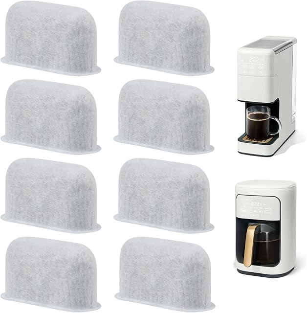 8Pcs Replacement Coffee Filters Compatible with Drew Barrymore Coffee Maker, Coffee Filters for Beautiful Coffee Maker Charcoal Water Filters