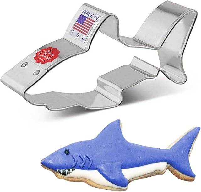 Ann Clark Cookie Cutters Great White Shark Cookie Cutter, 4" Made in USA