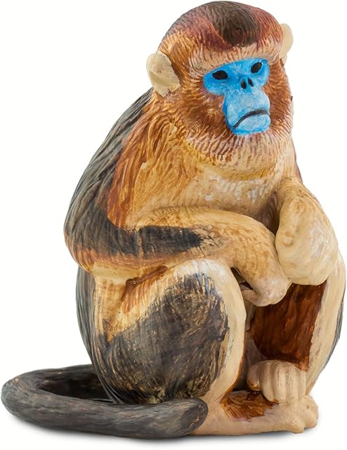 The Safari Ltd. Snub Nosed Monkey - Realistic 2.5" Primate Figure - Educational Toy for Boys, Girls, and Kids Ages 3+
