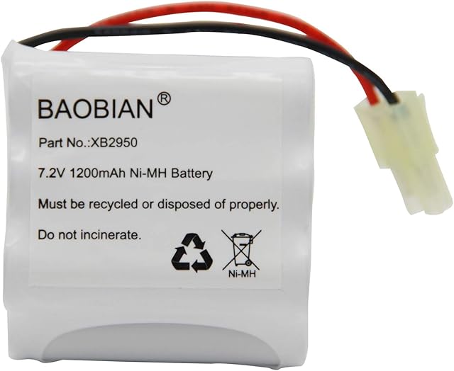 XB2950 7.2V 1200mAh Ni-Mh Battery Pack Compatible with Shark V2950 V2950A V2945Z V2945 Floor & Carpet Sweeper