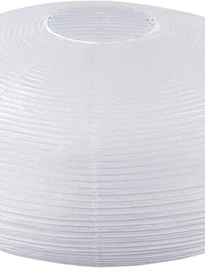 White Oval Paper Lanterns-22" Large Hanging Paper Lantern Lamp, Chinese/Japanese Paper Lantern Pendant Light for Party Decoration, Wedding, Home Decor Ceiling Lampshade(1 Pack)