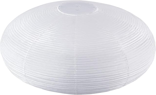 White Oval Paper Lanterns-22" Large Hanging Paper Lantern Lamp, Chinese/Japanese Paper Lantern Pendant Light for Party Decoration, Wedding, Home Decor Ceiling Lampshade(1 Pack)
