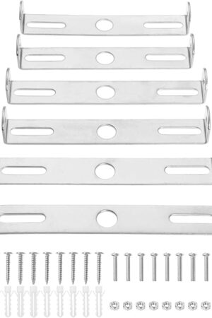 4.1-4.7 Inch Light Fixture Mounting Bracket Square Kit Ceiling Light Plate Wall Mounting Bracket Crossbar for Chandelier Outdoor Lighting Pack of 6