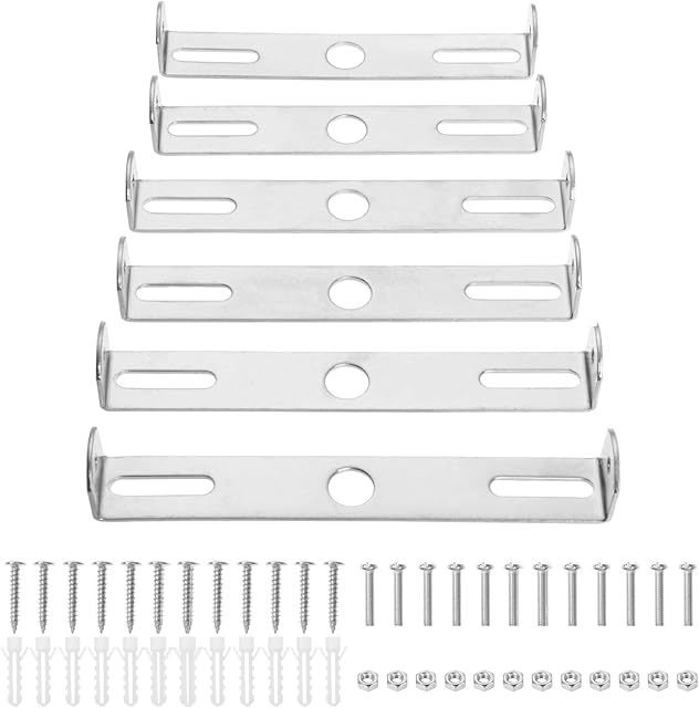 4.1-4.7 Inch Light Fixture Mounting Bracket Square Kit Ceiling Light Plate Wall Mounting Bracket Crossbar for Chandelier Outdoor Lighting Pack of 6